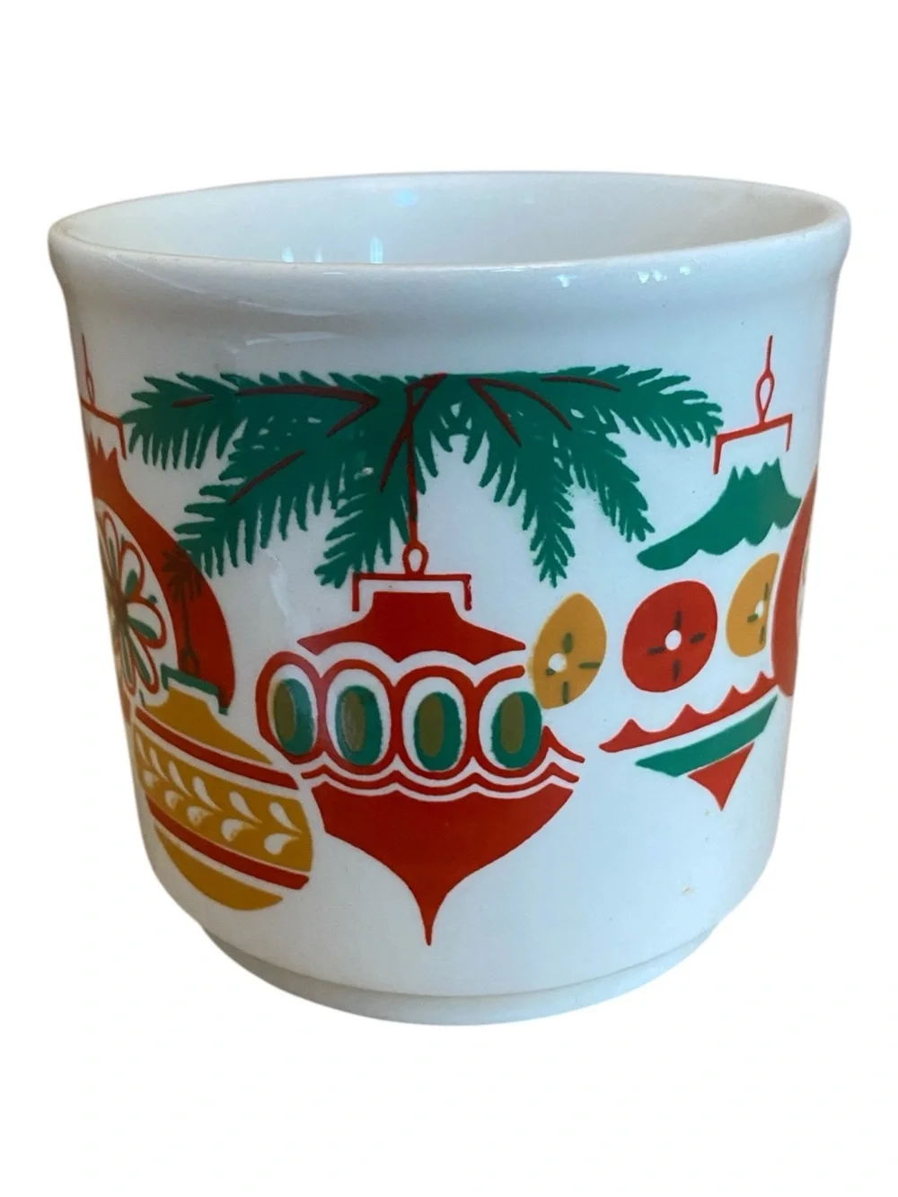Lilian Vernon Vintage Christmas Ornament Coffee Tea Mug 1977 Retro Holiday
